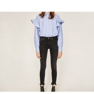 Zara Mid-rise Premium Distressed Jeans